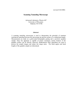 Scanning Tunneling Microscope - University of Wisconsin&ndash;Madison