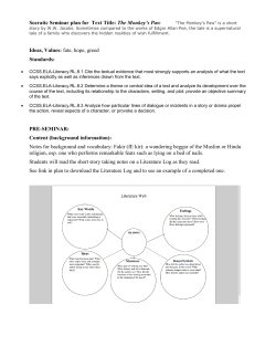 Monkey`s Paw Seminar.doc.docx