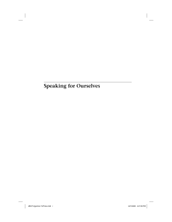 Speaking for ourselves : environmental justice in Canada