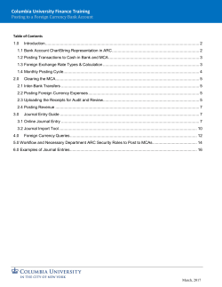 Posting to a Foreign Currency Bank Account