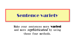 Sentence variety