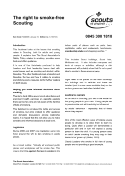 The Right to Smoke-free Scouting (FS320005)