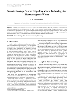 Nanotechnology Can be Helped by a New Technology for