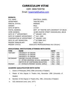 CURRICULUM VITAE - Covenant University