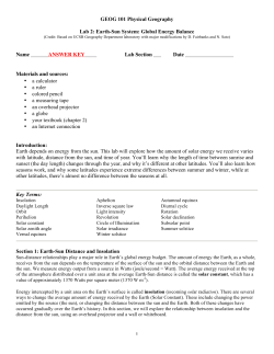 1 GEOG 101 Physical Geography Lab 2: Earth