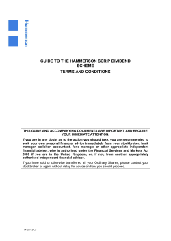 Hammerson scrip dividend scheme guide