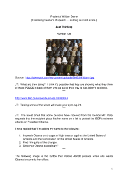 Just Thinking - The Complete Obama Timeline