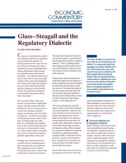 Glass-Steagall and the Regulatory Dialectic