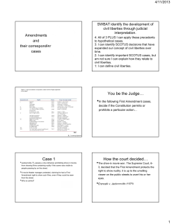Civil liberties and court cases
