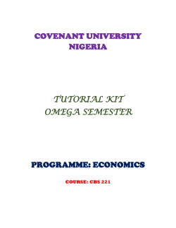 ecn321 tutorial kit - Covenant University