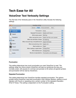 Tech Ease for All VoiceOver Text Verbosity Settings