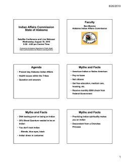 Indian Affairs Commission State of Alabama Indian Affairs