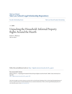 Unpacking the Household: Informal Property Rights Around the Hearth