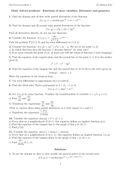 MA2: Solved problems&mdash;Functions of more variables: Derivative and