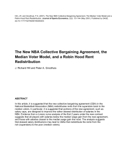 The New NBA Collective Bargaining Agreement, the Median Voter