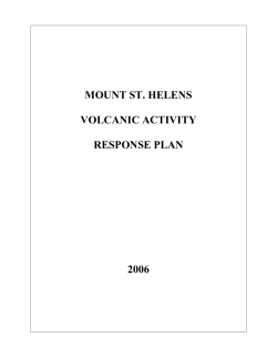 Mount St. Helens Volcanic Activity Response Plan [2006] [open pdf