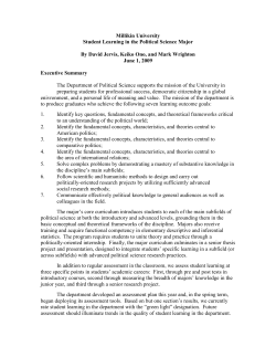 PO Assessment Report - Millikin University