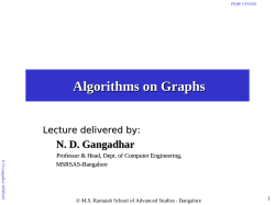 Algorithms on Graphs1