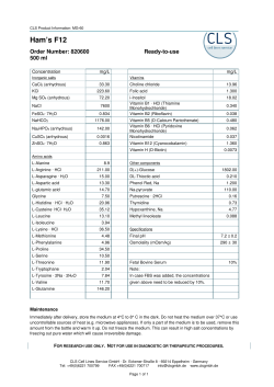 Ham`s F12 - CLS Cell Lines Service