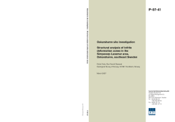 Oskarshamn site investigation &ndash; Structural analysis of brittle