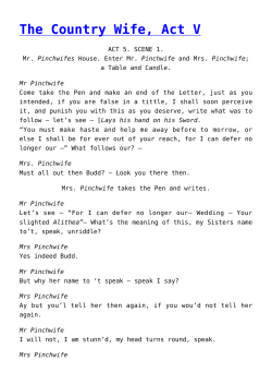 The Country Wife, Act V - The Open Anthology of Literature in English