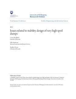 Issues related to stability design of very high spoil
