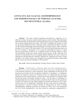 lIttle Ice Age glAcIAl geOmOrPHOlOgY AnD SeDImentOlOgY Of