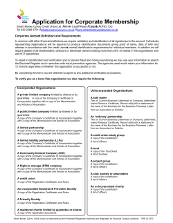 Application for Corporate Membership