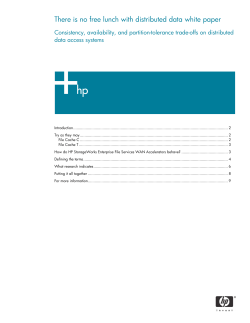 There is no free lunch with distributed data white paper