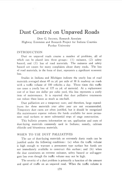 Dust Control on Unpaved Roads - Purdue e-Pubs