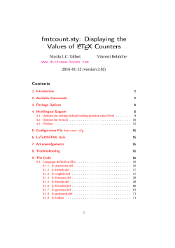 fmtcount.sty: Displaying the Values of LaTeX Counters