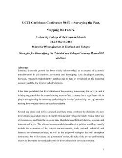 Strategies for Diversifying the Trinidad and Tobago Economy