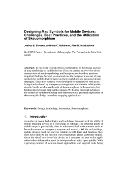 Designing Map Symbols for Mobile Devices
