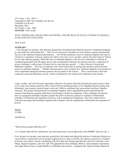Federalism, Separation of Powers, and the Role of State Attorneys