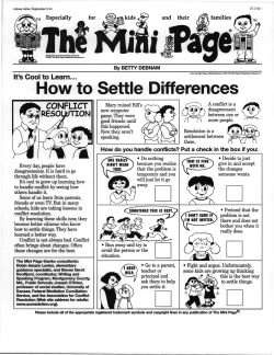 How to Settle Differences