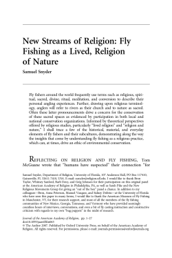 Fly Fishing as Nature Religion