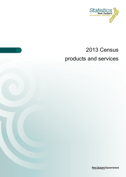 2013 Census products and services