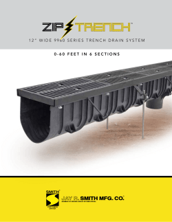 12" Wide Polypropylene Trench Drain System Zip