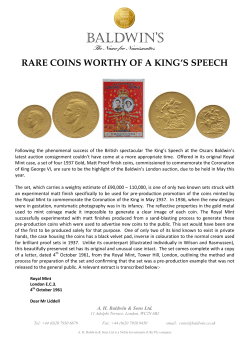 rare coins worthy of a king`s speech