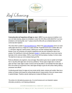 Roof Cleaning - Southwood Residential Community Association