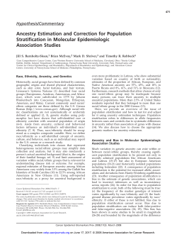 Ancestry Estimation and Correction for Population Stratification in