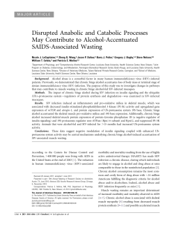 Disrupted Anabolic and Catabolic Processes