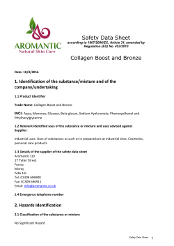 Safety Data Sheet Collagen Boost and Bronze