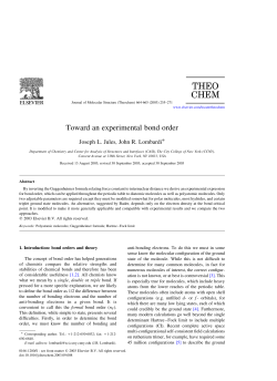 Toward an experimental bond order
