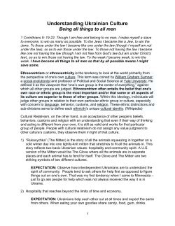 Understanding Ukrainian Culture