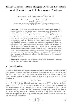 Image Deconvolution Ringing Artifact Detection and Removal via