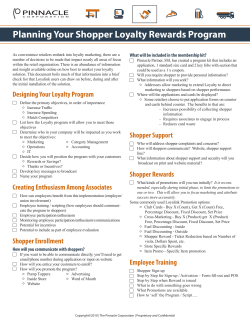Document: Planning Your Shopper Loyalty Rewards Program
