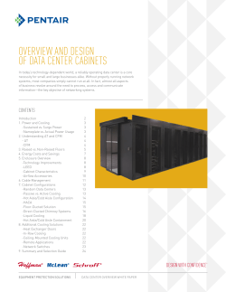 Overview and Design of Data Center Cabinets White Paper