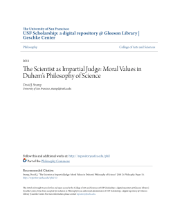 The Scientist as Impartial Judge