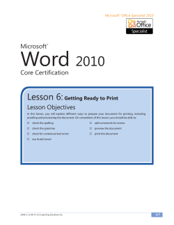 Microsoft Word 2010 Core_Lesson6
